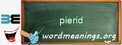 WordMeaning blackboard for pierid